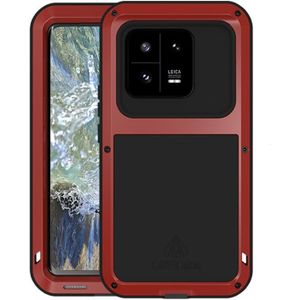 Voor Xiaomi 13 Pro LOVE MEI Metaal Schokbestendig Leven Waterdicht Stofdicht Telefoonhoesje(Rood)