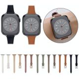 Voor Apple Watch Ultra 49 mm T-vormige slanke lederen horlogeband