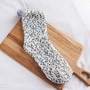 3 Pairs Christmas Women Fluffy Socks Warm Winter Cosy Lounge Socks(Gray)