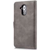 DG.MING Crazy Horse Texture Flip Detachable Magnetic Leather Case for Huawei Mate 20 Lite / Maimang 7  with Holder & Card Slots & Wallet (Grey)