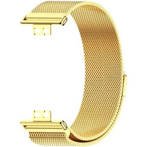 For Huawei Watch Fit Mijobs Milan Magnetic Stainless Steel Watch Band(Gold)