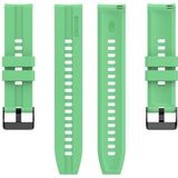For Huawei Watch GT 2 42mm Silicone Replacement Wrist Strap Watchband with Black Buckle(Mint Green)