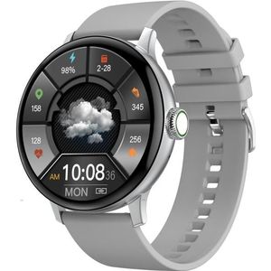 DT2+ 1.19 inch Color Screen Smart Watch  IP68 Waterproof Silicone Watchband Support Bluetooth Call/Heart Rate Monitoring/Blood Pressure Monitoring/Blood Oxygen Monitoring/Predict Menstrual Cycle Intelligently(Silver)