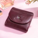 Genuine Leather Women Wallet Fashion Coin Purse  Lady Money Bag  Mini Clutch(Red)