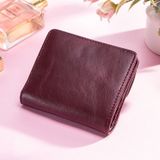 Genuine Leather Women Wallet Fashion Coin Purse  Lady Money Bag  Mini Clutch(Red)