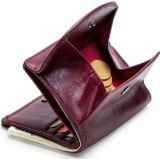 Genuine Leather Women Wallet Fashion Coin Purse  Lady Money Bag  Mini Clutch(Red)