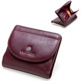 Genuine Leather Women Wallet Fashion Coin Purse  Lady Money Bag  Mini Clutch(Red)