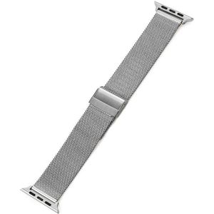 Milan Meta Watchband For Apple Watch Series 7 45mm / 6&SE&5&4 44mm / 3&2&1 42mm(Silver)