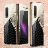 For Samsung Galaxy Fold GKK Color Contrast Electroplating Painted 9H Tempered Glass Case(01)
