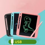 Children LCD Painting Board Electronic Highlight Written Panel Smart Charging Tablet  Style: 9 inch Monochrome Lines (Pink)