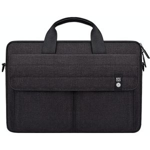 ST08 Handheld Briefcase Carrying Storage Bag with Shoulder Strap for 15.6 inch Laptop(Black)