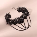 Fringe Kant Gothic Lolita Vintage Ketting  Stijl: 1555