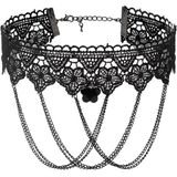 Fringe Kant Gothic Lolita Vintage Ketting  Stijl: 1555