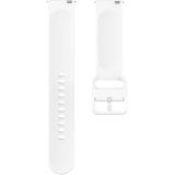18mm Color Buckle Silicone Wrist Strap Watch Band for Fitbit Versa 2 / Versa / Versa Lite / Blaze(White)