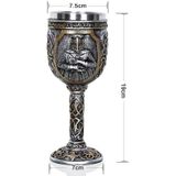 3D Viking Skull Coffee Beer Mug Skull Mug Beer Wine Drink Gift Stainless Steel Knight Decorative Cup for Men Goblet