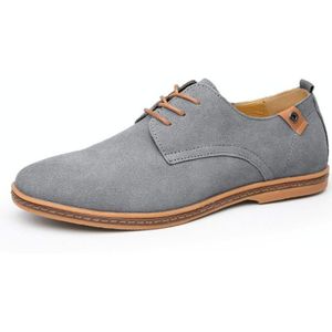 Oxford Suede lederen formele schoenen mannelijke casual klassieke Sneakers  grootte: 44 (grijs)