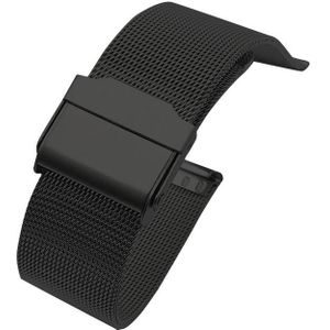 Voor Huawei Horloge GT 46mm roestvrij staal Milaan Dubbele verzekering gesp horloge riem