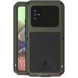 For Samsung Galaxy A71 5G LOVE MEI Metal Shockproof Waterproof Dustproof Protective Case with Glass(Army Green)