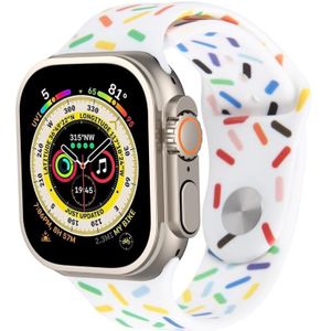 Rainbow Raindrops siliconen horlogeband voor Apple Watch Ultra 49 mm