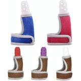 ZT001 Baby Silicone Molar Finger Cots Children Anti-Bite Hand Breathable Thumb Cots Teether Maternal And Baby Products(Coffee Color-Transparent)