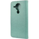 For Nokia 5.4 Butterfly Flower Pattern Horizontal Flip Leather Case with Holder & Card Slots & Wallet(Green)