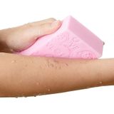 Baby Shower Spa Bath Square Sponge Body Cleaning Scrub(Pink)