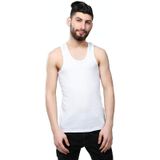 Cotton Men Sports Vest Skin-friendly and Breathable Casual Vest  Size: L/170(White)