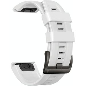 Voor Garmin Fenix 6 Pro GPS 22mm Silicone Sport Pure Color Strap (White)