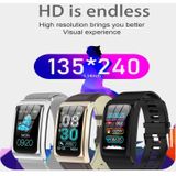 AK12 1.14 inch IPS Color Screen Smart Watch IP68 Waterproof Leather Watchband Support Call Reminder /Heart Rate Monitoring/Blood Pressure Monitoring/Sleep Monitoring/Predict Menstrual Cycle Intelligently(Gold)