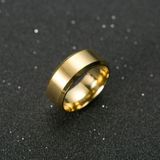 2 PCS Ring Men Titanium Black  Ring Size:12(Gold)