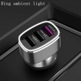 Three USB Ports Car Fast Charging Charger For Huawei/For OPPO/VIVO/OnePlus And Other Flash Charging  Model: GT780 Gray