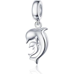 S925 Sterling Silver Dolphin Pendant DIY Bracelet Necklace Accessories