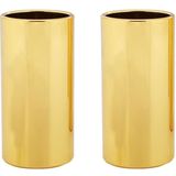 2 STKS Rvs Gitaar Slide Tube Folk Slide Block  Maat: 70mm (Goud)