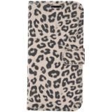 For iPhone 12 Pro Max Leopard Print Pattern Horizontal Flip Leather Case with Card Slot and Holder(Gray)