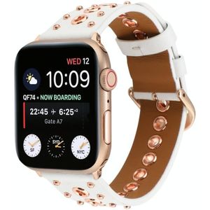 Punk Rivet lederen horlogeband voor Apple Watch Series 7 41 mm / 6 & SE & 5 & 4 40 mm / 3 & 2 & 1 38 mm