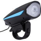 125 / 250LM 3 Modes USB Rechargeable LED Bright Light with Horn & Handlebar Mount(Blue)