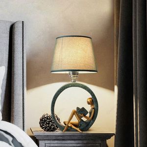 Modern Bedside Reading Statue Base Lamp Home Decoration  Light color:Button Switch 3W White Light Bulb