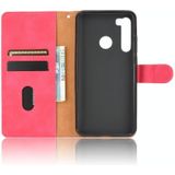 For HTC Desire 20 Pro Solid Color Skin Feel Magnetic Buckle Horizontal Flip Calf Texture PU Leather Case with Holder & Card Slots & Wallet(Rose Red)