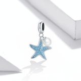 S925 Sterling Silver Starfish Pendant DIY Bracelet Necklace Accessories