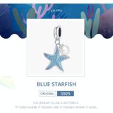 S925 Sterling Silver Starfish Pendant DIY Bracelet Necklace Accessories