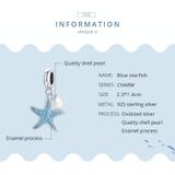 S925 Sterling Silver Starfish Pendant DIY Bracelet Necklace Accessories