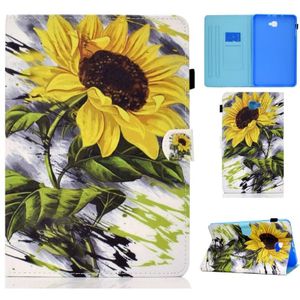Painted Pattern TPU Horizontal Flip Leather Protective Case For Samsung Galaxy Tab A 10.1 (2016)(Sun Flower)