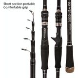 Carbon Telescopic Luya Rod Short Section Fishing Throwing Rod  Length: 2.4m(Curved Handle)