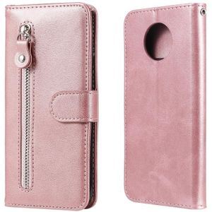 Voor Xiaomi Redmi Note 9 5G (CN-versie) / Note 9T 5G Fashion Calf Texture Zipper Horizontale Flip Leather Case met houder & Kaart Slots & Portemonnee (Rose Gold)