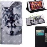 For Nokia 3.4 3D Painted Pattern Horizontal Flip TPU + PU Leather Case with Holder & Card Slots & Wallet & Lanyard(Husky)