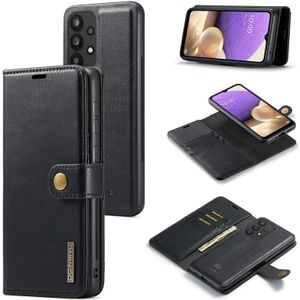 For Samsung Galaxy A33 5G DG.MING Crazy Horse Texture Detachable Magnetic Leather Phone Case(Black)