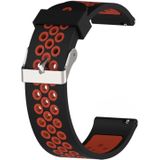 Double Colour Silicone Sport Wrist Strap for Xiaomi Huami Amazfit Bip Lite Version 20mm(Black Red)