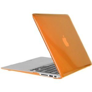 ENKAY for Macbook Air 11.6 inch (US Version) / A1370 / A1465 Hat-Prince 3 in 1 Crystal Hard Shell Plastic Protective Case with Keyboard Guard & Port Dust Plug(Orange)