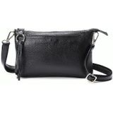 Ladies Large-Capacity Shoulder Bag Tassel All-Match Casual Messenger Bag(Black)