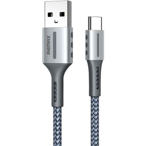 Remax RC-003a 2.4A Type-C / USB-C Barrett Series Charging Data Cable  Length: 1m(Silver)